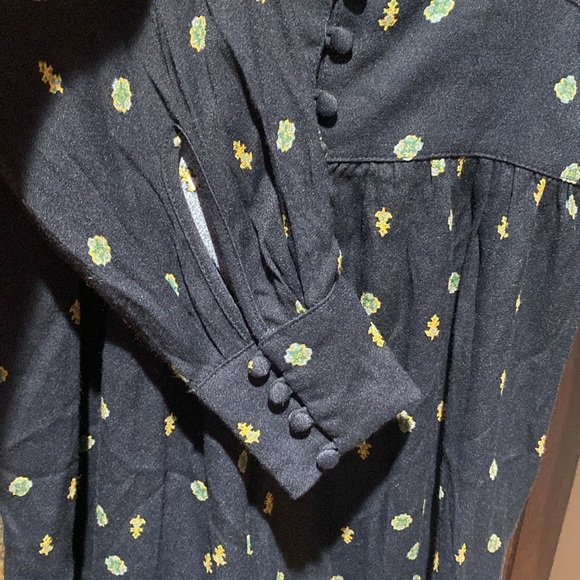 Free People Black and Gold Patterned Romper Size XS - Picture 12 of 15